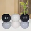 Maceta de Escritorio Esférica Simple de Porcelana Imitación Maceta para Plantas de Balcón Oficina Contenedor Decorativo Maceta de Galón
