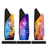 Trofeo de cristal con impresión a color, trofeo creativo de alta gama, medalla de vidrio grabado, adornos conmemorativos de competición para personal destacado.