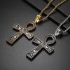 Accesorios de ropa con personalidad de moda, tendencia europea y americana, rock, hip hop, colgante de cruz pictográfica del Antiguo Egipto para hombre