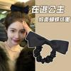 Lazo Negro para el Cabello, Moño de Estrella Nueva, Diadema Elegante de Alta Gama con Cola de Caballo Alta