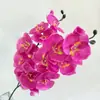 Ramo Artificial de Phalaenopsis, Flores Falsas de Alta Gama para Celebraciones de Bodas, Decoración de Salón de Bodas, Flores Artificiales, Flores de Seda de Phalaenopsis