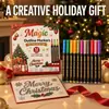 ¡Guau, tarjeta de Navidad DIY de bolígrafo de doble línea de 12 colores, juego de bolígrafos de colores fantasía con purpurina metálica, marcador para diario de estudiante
