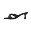 Sandalias de Tacón Alto para Mujer, Estilo Nuevo de Verano, Punta Cuadrada de Hada, Modernas y Versátiles, H-Tops de Tacón Alto con Punta Abierta para Uso Exterior