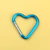 Ventas Directas de Fábrica Aleación de Aluminio No. 5 Mosquetones de Corazón Coloridos 42*40mm Hebilla de Corazón de Durazno para Exteriores Gancho para Mochila de Montañismo