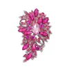 Nuevo broche de flor de aleación de diamantes de imitación retro europeo y americano, pin de accesorio de broche de cárdigan de traje para mujer de alta gama exquisito