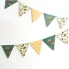 Bandeirinhas coloridas triangulares para decoração de barraca de camping, bandeiras para pendurar, decorações de festa de aniversário infantil, decoração de quarto, bandeirinhas de papel para pendurar