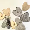 Botones Metálicos con Diseño Electroplateado en Forma de Corazón, Textura Creativa en Relieve, Botones de Pie Alto Cosidos a Mano para Camisas y Abrigos, Botones Decorativos con Pie