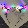 Nova Tiara de Galhos de Alce Luminosos Tiara Piscante Tiara de Galhos de Fada das Flores Festa de Natal Mercado Noturno Atacado