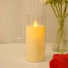 Luz de Vela Electrónica Simulada de Acrílico LED Luz Ambiental Decoración Romántica para Bodas Luz Ambiental para Cena a la Luz de Velas