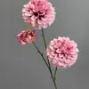 Comercio Exterior Transfronterizo Flor Artificial Rosa Borgoña Tela de Seda Flor de un Solo Tallo Material de Flor Pared de Flores para Boda Fondo Arreglo Floral Fabricante