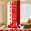 Tira Longa de Adesivos com Caracteres de Dupla Felicidade para Decoração de Quarto de Casamento, Adequada para Uso Interno e Externo em Áreas Rurais, Decorações de Parede de Fundo para Casamento