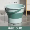 Cubo de agua plegable para pesca al aire libre, disponible en varios tamaños, adecuado para viajes en coche, lavado de coches, uso doméstico, cubo de plástico portátil, engrosado, de mano