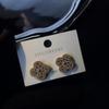 Pendientes de lujo ligeros con diseño de flor de cuatro hojas y circonita para mujer, de plata 925, estilo coreano de alta gama, con diseño de nicho y hierba de la suerte.