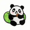 Patches bordados verde fresco com desenhos de frutas e plantas em estilo cartoon para decoração em roupas, bolsas e computadores