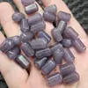 Cuentas sueltas de jadeíta hexagonal color púrpura ahumado, cuentas de barril facetadas de jade de cuarcita, cuentas para accesorios de joyería de columna recta y tubo