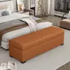 Banco sapateira com armazenamento, apoio para os pés de descanso, banco sofá para adultos, apoio para os pés da cama, banco longo, armazenamento para quarto, banco estendido ao pé da cama