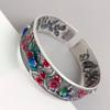 Pulseira de esmalte de prata pura relevo tridimensional Xi pulseira de sobrancelha superior joias artesanais indústria pesada estilo étnico aberto retrô