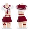 Traje Escolar Japonês Pura Desejo Revelador de Quadril Jk, Lingerie Pura Desejo, Uniforme de Marinheiro Sexy Revelador de Bumbum, Traje de Secretária Doméstica