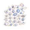 Accesorios de Joyería Transfronterizos Versión Coreana Doble Colgante Ojo del Diablo Goteo de Aceite Aleación Collar Pulsera Pequeño Colgante Colgante Ojo del Diablo