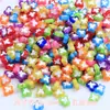Estrella acrílica de colores brillantes, luna, cuentas redondas, cuentas brillantes en forma de corazón, materiales para pulseras, collares de joyería hechos a mano para DIY