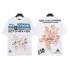 Moda Americana Transfronteriza Hellstar Serie Hellstar Camisetas Casuales de Algodón Impresas para Hombres y Mujeres Verano Sueltas de Manga Corta