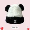 Gorro Lindo de Oso para Bebé y Niño Pequeño, Gorro de Punto Cálido con Forro de Felpa para Proteger los Oídos, Gorro de Lana de Felpa Amigable con la Piel para Niños y Niñas