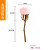 Venta al por mayor de fábrica nuevo pincel de maquillaje de flor de rosa alto valor de color mango galvanizado pincel para polvos sueltos solo flor de lana suave pincel para colorete