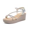 Sandalias ZHR de pedrería francesa nuevas verano 2024 de alto nivel temperamento hada princesa zapatos de tacón alto