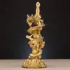Estátua Espada Dragão de Cobre Yang Tongji para Decoração de Casa e Escritório Atacado do Fabricante