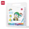 Pastel al Óleo Deli Hm856 Crayón Infantil No Mancha las Manos y se Puede Lavar Varilla Hexagonal de 24 Colores Pincel para Pintura de Principiantes