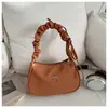 Nova Bolsa de Axila Estilo Francês 2026 para Mulheres, Design de Nicho Tendência, Bolsa Elegante de Meia-Lua Franzida para Mulheres