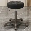 Taburete de belleza con ruedas, taburete de silla de salón de belleza para técnico de uñas, silla de trabajo grande con ruedas de altura ajustable retráctil