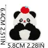 Parche Bordado de Panda Lindo, Parche de Panda para Decoración DIY de Ropa y Bolsos, Parche de Panda Pequeño con Sombrero