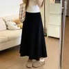 Falda Gris Cola de Pescado para Mujer, Nuevo Estilo Verano 2026, Cintura Alta, Falda Larga Bodycon de Línea A Adelgazante, Ajustada y Casual