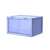 Caja de Zapatos Aj Macarrón Transparente Apertura Lateral Caja de Almacenamiento Antioxidación Pared de Zapatos Gabinete de Zapatos a Prueba de Polvo Almacenamiento Plegable