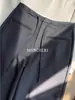 ¡Altamente Recomendado! Pantalones de traje grises a medida de cintura estrecha para mujer, nueva moda de otoño con cordón y caída, pantalones de pierna recta