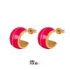 Nuevos pendientes de esmalte chino de colores esmaltados, pendientes retro coloridos tipo C, pendientes de acero de titanio con nicho, pendientes de temperamento exquisito, venta al por mayor