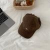 Gorra de Béisbol de Algodón Lijado de Alta Calidad Estilo Japonés para Mujer Estilo Coreano Combinación Perfecta Bordado Sencillo Parte Superior Suave Resalta el Rostro Gorra Pequeña para Hombre