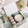 Juego de Tazón y Cuchara de Porcelana para Regalo, Tazón de Cerámica, Vajilla, Caja de Regalo para Mudarse a una Casa Nueva, Recién Casados, Regalo de Inauguración con Logo Impreso