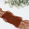 Renda Marrom Ondulada Não Elástica Tanglongka para Cílios 7cm para Acessórios de Roupas e Lingerie Material de Acabamento em Renda DIY