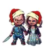 Juego de Navidad para Niños Chucky Muñeca de Terror Navideña Colgante Creativo de Pareja Decoración del Hogar Asia
