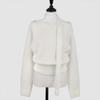Suéter Retro Coreano de Moda 2025 con Hombros Descubiertos y Mangas Largas para Mujer, Versátil Top Halter