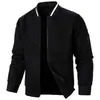 En Stock Transfronterizo Nuevo Sudadera Cardigan de Cuadros Color Sólido para Hombre Chaqueta Sudadera con Cremallera y Cuello Alto para Hombre Suministro Exclusivo al por Mayor