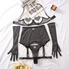 Lencería Sexy para Mujer, Cadena de Amor, Transparente Hueca Tentación, Malla para Jugar en la Cama, Traje de Abstinencia y Conmovedor para Mujeres Apasionadas