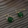 Brincos de prata de lei S925 com ágata vermelha para mulheres, estilo retrô, elegantes, estilo chinês antigo, joias de Ano Novo, ano de nascimento, moda