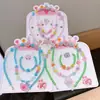 Set de Joyería de Collar Infantil Transfronterizo, Pulseras de Cuentas de Colores, Diademas de Dibujos Animados, Pendientes, Accesorios de Princesa para Niñas