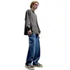 Comercio Exterior Transfronterizo Pantalones Anchos de Pierna Recta con Caída Estilo Americano de Moda Talla Grande para Hombre, Jeans Sueltos de Marca Genial Estilo Callejero