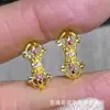 Mortero de Oro Arena Diamante Accesorios Pulsera DIY Collar Cuentas Espaciadoras Joyería Exquisitos Accesorios de Oro Arena