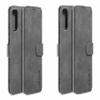 Adecuado para Samsung S20 plus, funda de cuero para teléfono móvil retro A71, funda protectora con borde de aceite esmerilado y tarjetero.