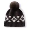 Gorro cálido y a prueba de frío gorro simple versátil nuevo gorro de cachemir gorro jacquard retro gorro suave con pompón Fair Isle
